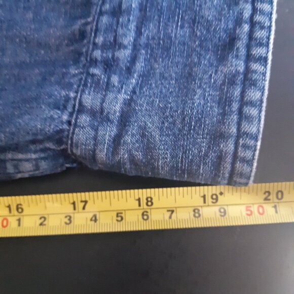 CHAP'S Ralph Lauren SZ M Faded Denim 100% Cotton Button Down Men's Shirt - Picture 12 of 13